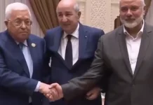 Abdelmadjid Tebboune réunit Mahmoud Abbas et Ismail Haniyeh