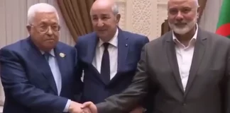 Abdelmadjid Tebboune réunit Mahmoud Abbas et Ismail Haniyeh