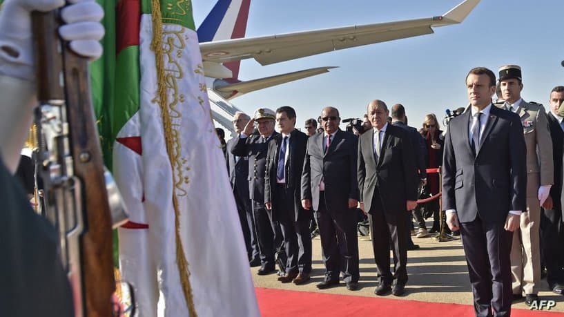 ALGERIA-FRANCE-MACRON-VISIT Le président français Emmanuel Macron