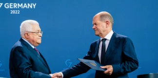 Olaf Scholz et Mahmoud Abbas
