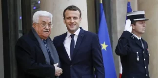 président français Emmanuel Macron et président de l'Autorité palestinienne Mahmoud Abbas