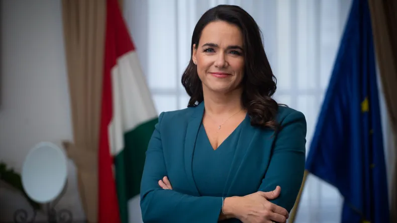 La présidente hongroise Katalin Novak La présidente hongroise Katalin Novak